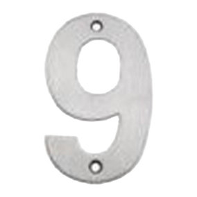 AFIT Satin Stainless Numeral 9 102mm