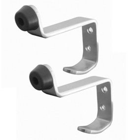 AFIT Satin Stainless Steel Buffered Hat and Coat Hook - 82mm - Pack of 2