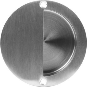 AFIT Satin Stainless Steel Flush Circular Pull Handles 90 x 13mm