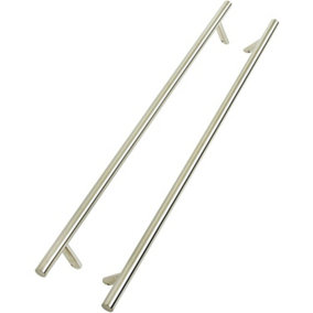 AFIT Satin Stainless Steel Guardsman Pull Handles - Offset Back to Back Fix 1200 x 32mm