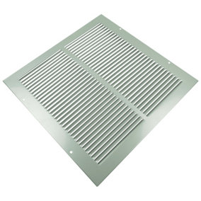 AFIT Silver Intumescent Louvre Vent Grill Cover 300 x 300mm