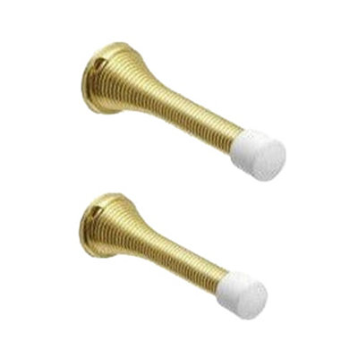 AFIT Spring Door Stop Brass Plated - Pack of 2