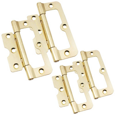 AFIT Steel Brass Plated Hurlinge Cabinet Hinges - Loose Pin Pattern - 102mm - Pack of 2 Pairs Price Comparisons | Compare The Build
