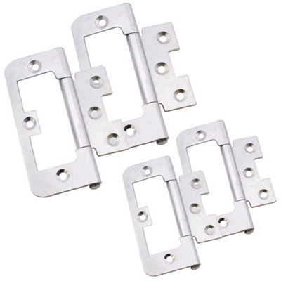 AFIT Steel Zinc Plated Flush Cabinet Hinges - 75mm - Pack of 2 Pairs Price Comparisons | Compare The Build