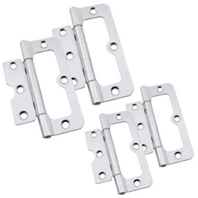 AFIT Steel Zinc Plated Hurlinge Cabinet Hinges - Fixed Pin Pattern - 102mm - Pack of 2 Pairs