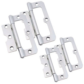 AFIT Steel Zinc Plated Hurlinge Cabinet Hinges - Loose Pin Pattern - 102mm - Pack of 2 Pairs