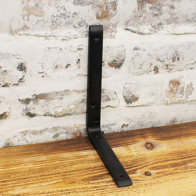 AFIT - Strong Shelf Bracket - 250 x 200mm - Black - Pack of 2