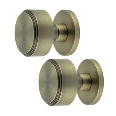 AFIT Taman Mortice Door Knob Set - 60mm -  Antique Brass