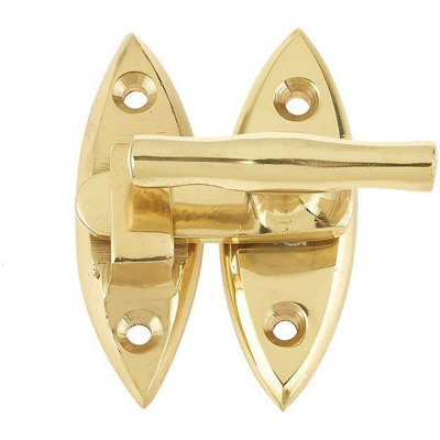 AFIT Throw Over Cupboard Catch - 74mm Polished Brass Door, Cabinet & Cupboard Throw over Door Latch - 1 Pack Price Comparisons | Compare The Build