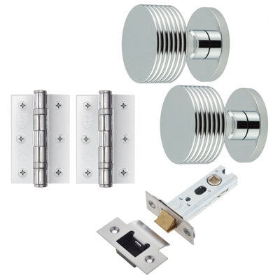 AFIT Tibet Mortice Door Knob Latch Kit - 76mm -  Polished Chrome