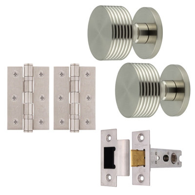 AFIT Tibet Mortice Door Knob Latch Kit - 76mm -  Satin Nickel
