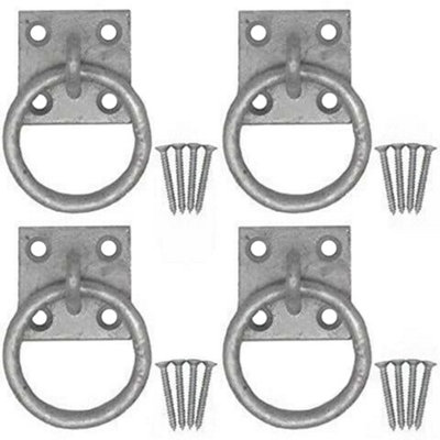 AFIT Tie Ring on Plate for Equestrian Horse Stables or Anchor Points ...