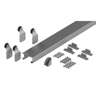 AFIT Top Hung Double Wardrobe Sliding Door System To Suit 1.2m Opening - 2 Door Kit