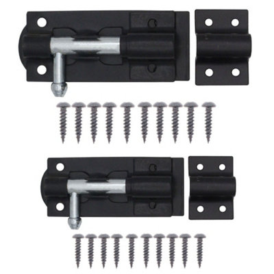 AFIT Tower Bolt - 90 mm / 3 Inch - Black - Pack of 2