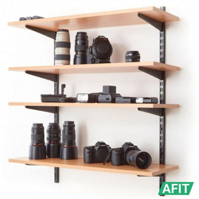 AFIT Twin Slot Adjustable Shelving Shelf Kit 8x270mm Brackets 2x1m ...
