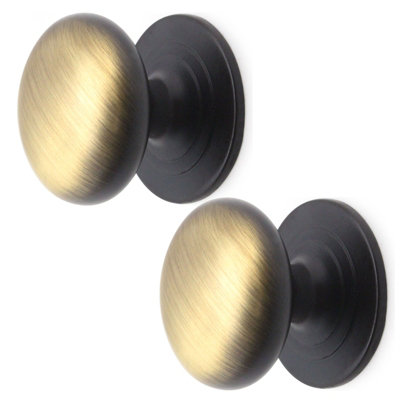 AFIT Victorian Antique Brass Cupboard Knob - 25mm - Pack of 2