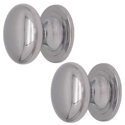 AFIT Victorian Polished Chrome Cupboard Knob - 38mm - Pack of 2