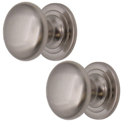 AFIT Victorian Satin Nickel Cupboard Knob - 42mm - Pack of 2