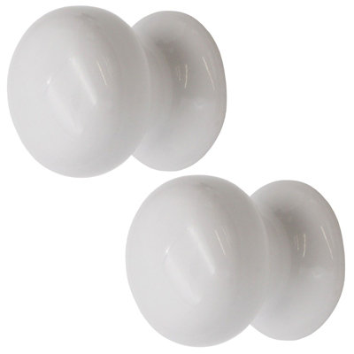 AFIT White Porcelain Cabinet Cupboard Knob - 32mm - Pack of 2 Price Comparisons | Compare The Build