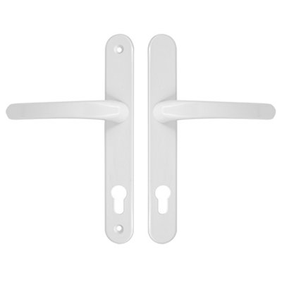 AFIT White UPVC Door Handle - 92mm PZ Centres - 210 mm Fixing Centres - 242x34mm