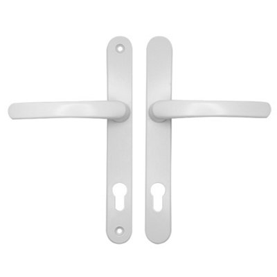 AFIT White UPVC Door Handle - 92mm PZ Centres - 215mm Fixing Centres - 246x32mm
