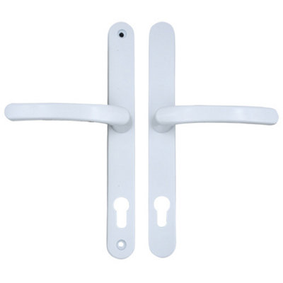 AFIT White UPVC Door Handle - 92mm PZ Centres - 240mm Fixing Centres - 270x32mm