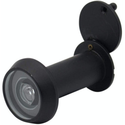 AFIT Wide Angle Door Viewer Easy Vision Peephole Lens Suit Fire Doors 50-70mm Doors - 200 Degree Glass Lens - Black