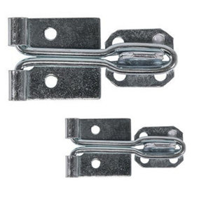 AFIT Wire Pattern Hasp & Staple - 4 inch - Zinc - Pack of 2