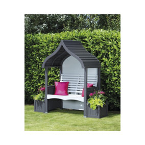 AFK Wooden Orchard Arbour Charcoal & Stone
