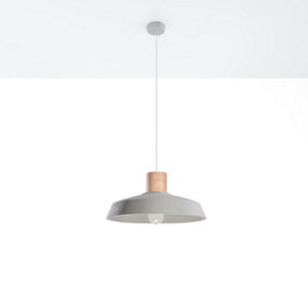Afra Concrete Grey 1 Light Classic Pendant Ceiling Light