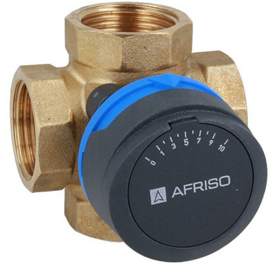 Afriso 4-way 1" Inch BSP Female DN25 Universal Mixing Valve Heating Cooling Systems