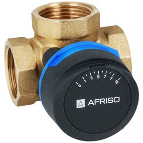 Afriso TMV 3-way 1" Inch BSP Female DN25 Universal Mixing Valve Heating Cooling Systems