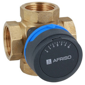 Afriso TMV 4-way 1" Inch BSP Female DN25 Universal Mixing Valve Heating Cooling Systems