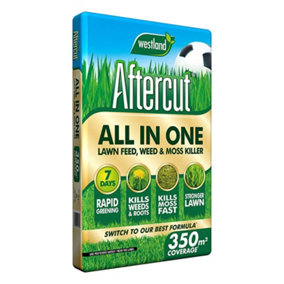 Aftercut All in One Lawn Feed, Weed and Mosskiller 350m2 Bag