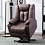 AFTON ELECTRIC FABRIC SINGLE MOTOR RISER RECLINER LIFT MOBILITY TILT CHAIR BROWN