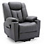 AFTON ELECTRIC FABRIC SINGLE MOTOR RISER RECLINER LIFT MOBILITY TILT CHAIR CHARCOAL