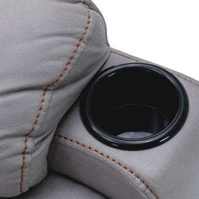 Afton Fabric Recliner Rocking Swivel Gaming Cinema Lounge Sofa Chair (Grey)