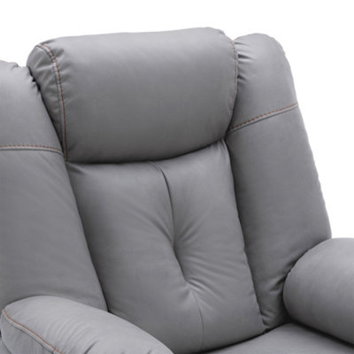 Afton Fabric Recliner Rocking Swivel Gaming Cinema Lounge Sofa Chair (Grey)