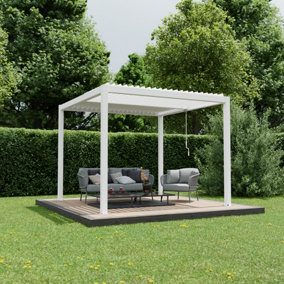 Agadon Aluminium Pergola Shading System 300 x 300 cm White