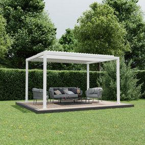 Agadon Aluminium Pergola Shading System 300 x 400 cm White