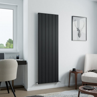 Agadon Athens Designer Aluminium Radiator 1800 x 565 mm Black