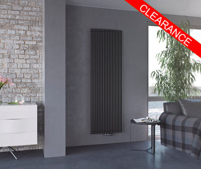 Agadon Aurora Curved 1800 x 580 mm Anthracite - 4945 BTU - 10 Year Guarantee