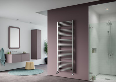 Agadon C2 1264 x 600 mm Chrome Towel Radiator -1491 BTU - 5 Years Guarantee