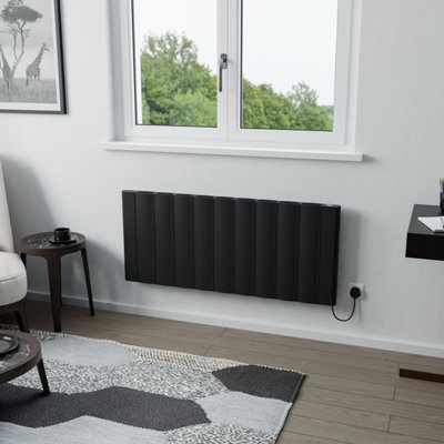 Agadon Cologne 500x1169mm Black 2000 W - Electric Aluminium Designer ...