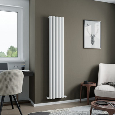 Agadon Dublin Aluminium Designer Radiator 1800 x 345 mm White - 3205 BTU - 10 Years Guarantee