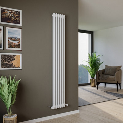 Agadon Kylo 2 Column Radiator 1800 x 290 mm White - 3462 BTU