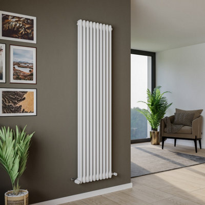 Agadon Kylo 2 Column Radiator 1800 x 470 mm White - 5768 BTU