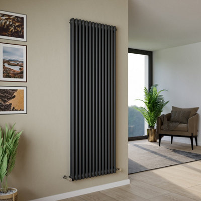 Agadon Kylo 2 Column Radiator 1800 x 650 mm Anthracite - 8073 BTU