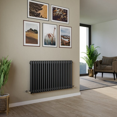 Agadon Kylo 2 Column Radiator 600 x 1010 mm Anthracite - 4125 BTU