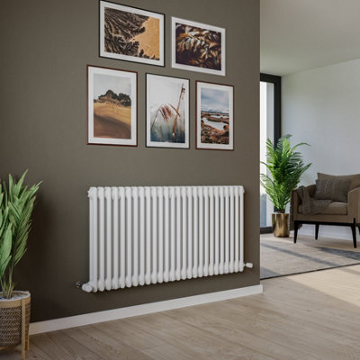 Agadon Kylo 2 Column Radiator 600 x 1190 mm White - 4872 BTU